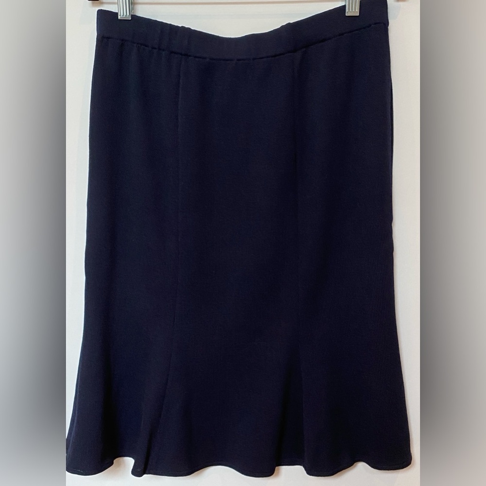 St. John Navy Knit Skirt 12